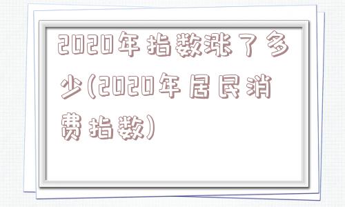 2020年指数涨了多少(2020年居民消费指数)