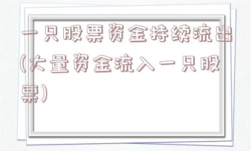 一只股票资金持续流出(大量资金流入一只股票)