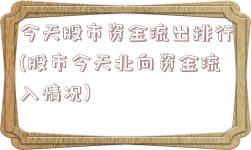 今天股市资金流出排行(股市今天北向资金流入情况)