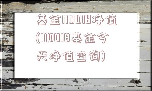 基金110018净值(110018基金今天净值查询)