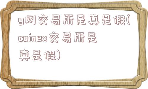 g网交易所是真是假(coinex交易所是真是假)