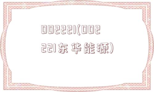 002221(002221东华能源)