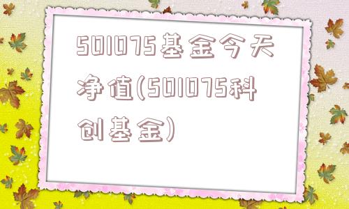 501075基金今天净值(501075科创基金)