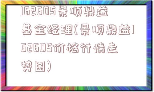 162605景顺鼎益基金经理(景顺鼎益162605价格行情走势图)