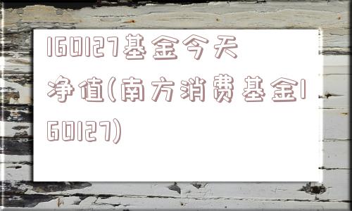 160127基金今天净值(南方消费基金160127)