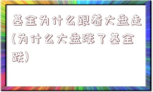 基金为什么跟着大盘走(为什么大盘涨了基金跌)