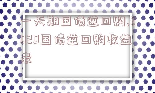 一天期国债逆回购,2020国债逆回购收益表