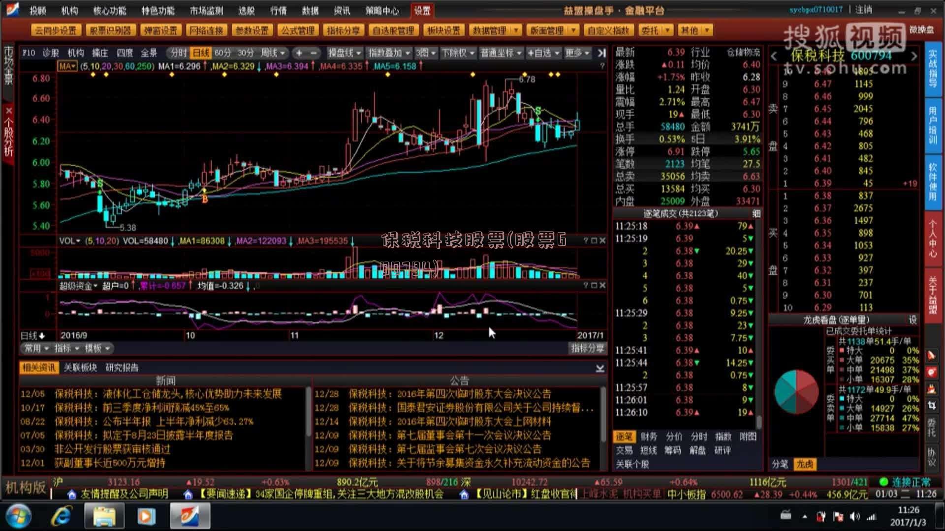 保税科技股票(股票600794)