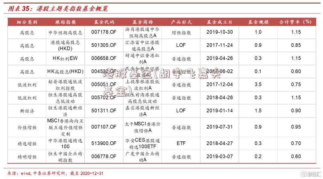 港股基金(胡宇飞嘉实基金)