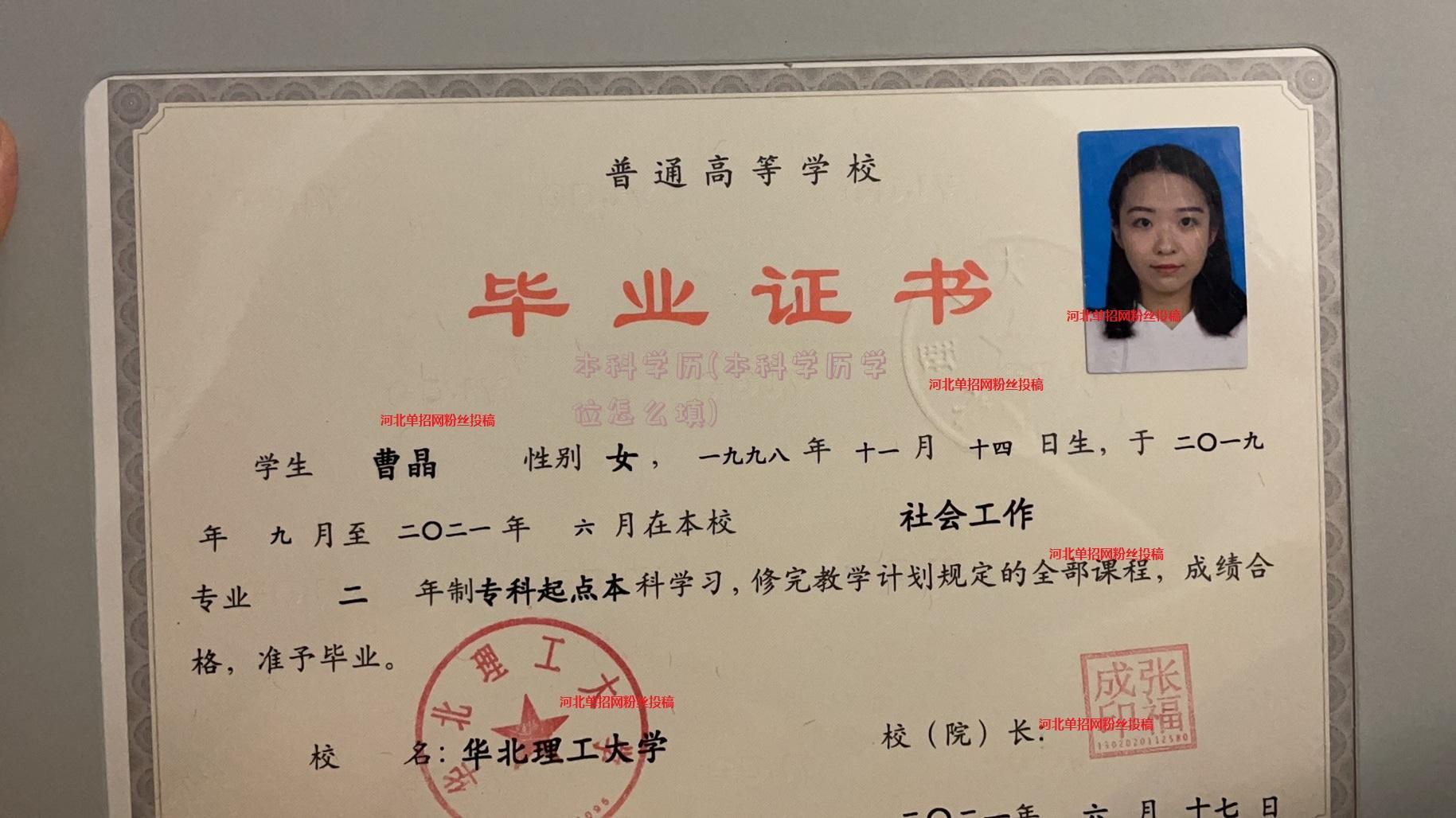 本科学历(本科学历学位怎么填)