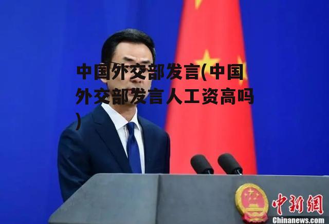 中国外交部发言(中国外交部发言人工资高吗)