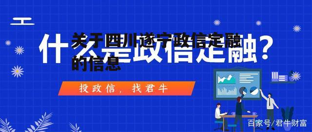 关于四川遂宁政信定融的信息