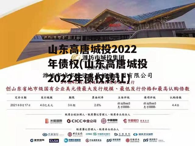 山东高唐城投2022年债权(山东高唐城投2022年债权转让)