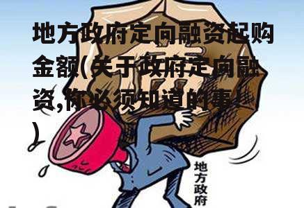 地方政府定向融资起购金额(关于政府定向融资,你必须知道的事!)