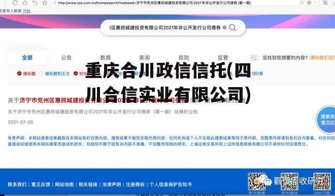 重庆合川政信信托(四川合信实业有限公司)