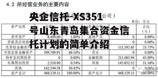 央企信托-XS351号山东青岛集合资金信托计划的简单介绍