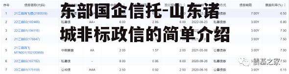 东部国企信托-山东诸城非标政信的简单介绍