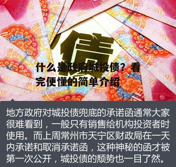 什么是政府城投债？看完便懂的简单介绍