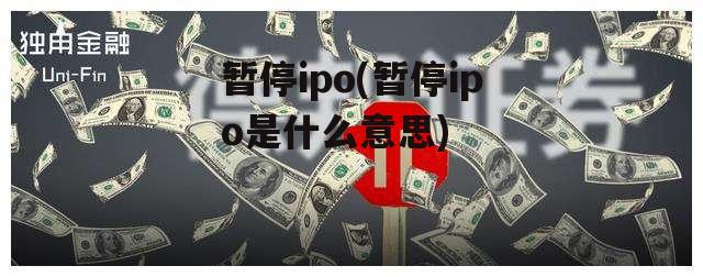 暂停ipo(暂停ipo是什么意思)