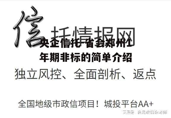 央企信托-省会郑州1年期非标的简单介绍