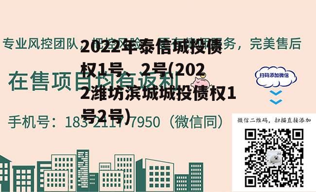 2022年泰信城投债权1号、2号(2022潍坊滨城城投债权1号2号)