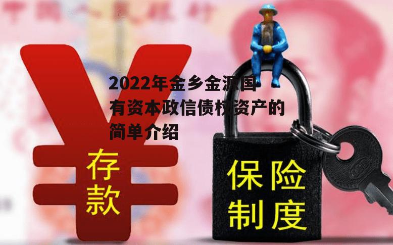 2022年金乡金源国有资本政信债权资产的简单介绍