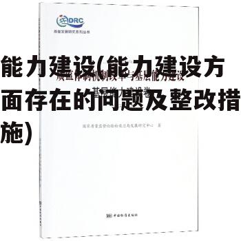 能力建设(能力建设方面存在的问题及整改措施)