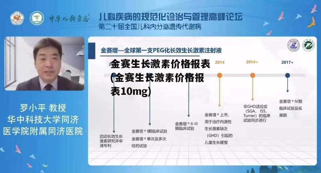 金赛生长激素价格报表(金赛生长激素价格报表10mg)