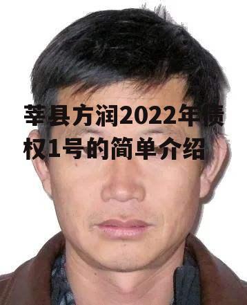 莘县方润2022年债权1号的简单介绍