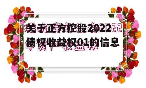 关于正方控股2022债权收益权01的信息