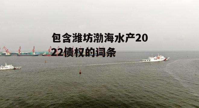 包含潍坊渤海水产2022债权的词条