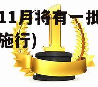 1(11月将有一批新规施行)