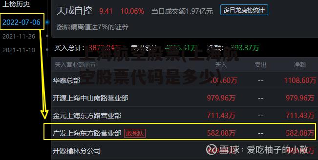 上海航空股票(上海航空股票代码是多少)