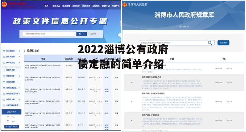 2022淄博公有政府债定融的简单介绍