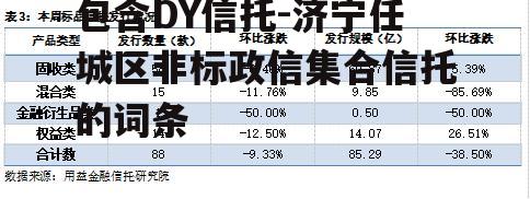 包含DY信托-济宁任城区非标政信集合信托的词条