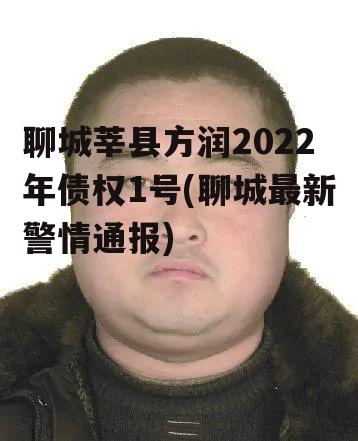 聊城莘县方润2022年债权1号(聊城最新警情通报)