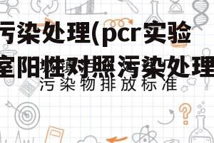 污染处理(pcr实验室阳性对照污染处理)