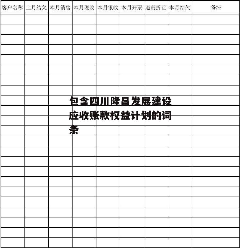 包含四川隆昌发展建设应收账款权益计划的词条