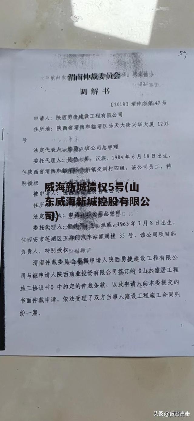 威海新城债权5号(山东威海新城控股有限公司)