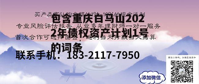 包含重庆白马山2022年债权资产计划1号的词条