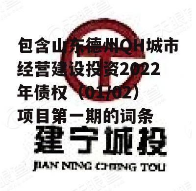 包含山东德州QH城市经营建设投资2022年债权（01/02）项目第一期的词条