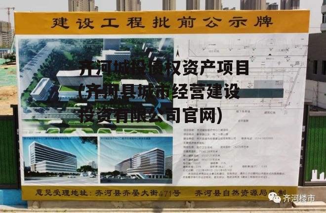 齐河城投债权资产项目(齐河县城市经营建设投资有限公司官网)