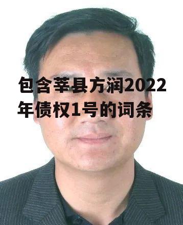 包含莘县方润2022年债权1号的词条