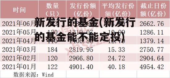 新发行的基金(新发行的基金能不能定投)