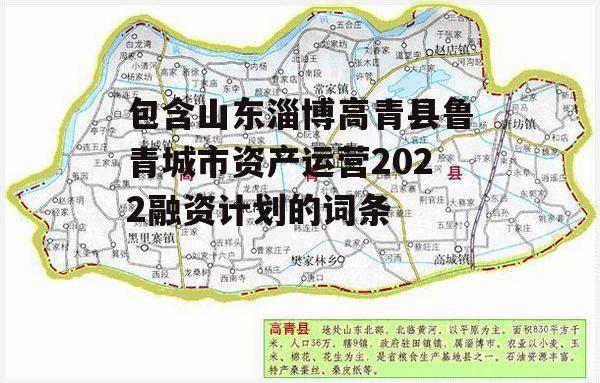 包含山东淄博高青县鲁青城市资产运营2022融资计划的词条