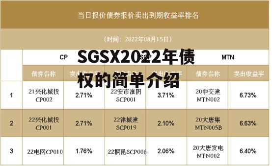 SGSX2022年债权的简单介绍