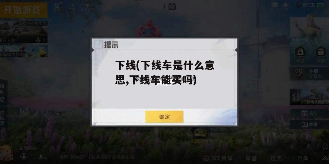 下线(下线车是什么意思,下线车能买吗)