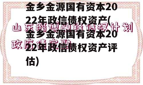 金乡金源国有资本2022年政信债权资产(金乡金源国有资本2022年政信债权资产评估)