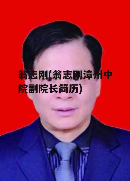 翁志刚(翁志刚漳州中院副院长简历)