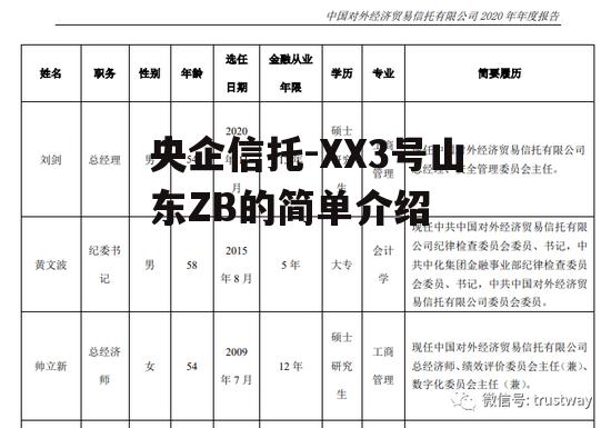 央企信托-XX3号山东ZB的简单介绍